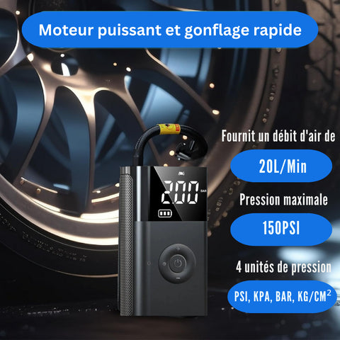 Gonfleur Pneu Voiture Portable Sans Fil
