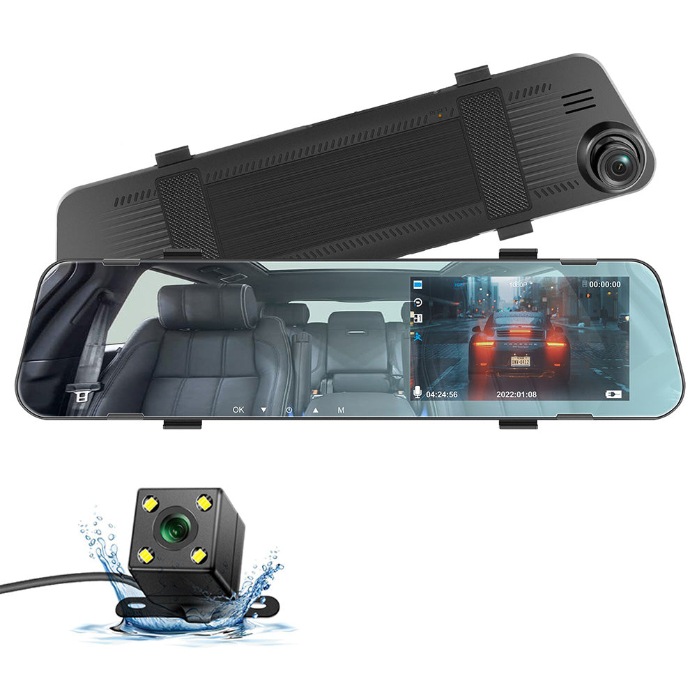 Dashcam de voiture rétroviseur full HD 1080P