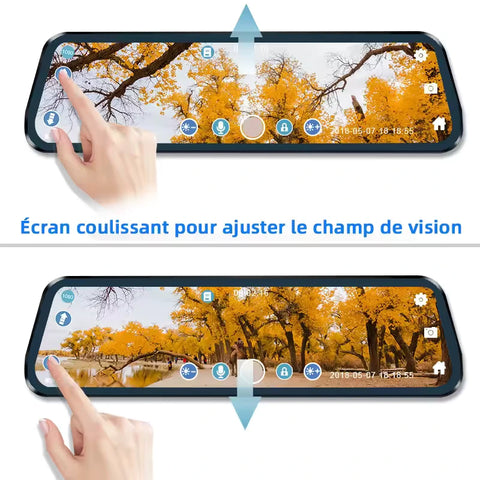 Dashcam Rétroviseur 2.5K WiFi avec Écran Tactile 10